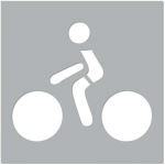 SIGNALETIQUE.BIZ FRANCE - POCHOIR PISTE CYCLABLE (W0112). POCHOIR DE MARQUAGE AU SOL VÉLO. POCHOIR VÉLO. TAILLE AU CHOIX. PVC - 600 X 600 MM