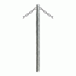 POTELET CARREFOUR Ø 60 MM À CHAINES 2 ANNEAUX - GALVA - PROCITY