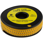 RS PRO - REPÈRE CÂBLE , Ø CÂBLE 3 4.2MM, TEXTE : 7, NOIR SUR JAUNE ( PRIX POUR BOBINE DE 1000 )