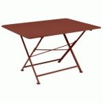 TABLE CARGO 128 X 90 CM OCRE ROUGE