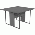 TABLE DE RÉUNION RAZOR 120 CM -ANTHRACITE - PIEDS ANTHRACITE - ARTARREDI
