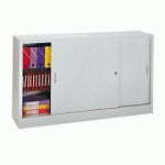 ARMOIRE PORTE COULISSANTE 105X180CM GRIS