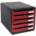 BIG-BOX PLUS NOIR/ROUGE CARMIN GLOSSY - EXACOMPTA