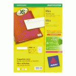 ETIQUETTE ADRESSE LASER 46 X 11,1 MM AVERY L7656-25 BLANCHE - BOÎTE DE 2100