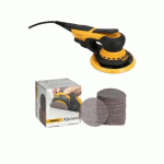 PACK PONCEUSE ORBITALE DEROS II 625 CV - Ø150 MM - AMPLITUDE 2,5 MM + DISQUE ABRASIF AUTO-AGRIPPANTS ULTIMAX DIAM 150MM GRAIN 80 X100 MIRKA