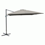 PARASOL DÉPORTÉ NH20 3 X 3/4 M INCLINABLE MANIVELLE GREY - PROLOISIRS