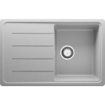 EVIER CUISINE EN GRANIT 78 X 50 CM LAVABO 1 BAC + KIT DE VIDAGE, ÉVIER À ENCASTRER DE PRIMAGRAN GRIS - GRAY