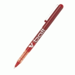 LOT DE 2 - STYLO ROLLER PILOT V-BALL À CAPUCHON POINTE 0,5 MM - ÉCRITURE FINE ROUGE