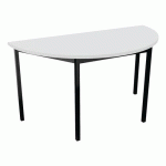 TABLE DE RÉUNION DEMI-LUNE TREFF 140 X 70 BLANC/ NOIR