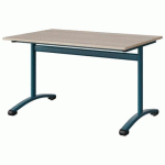 TABLE MALIBU 120X80 T5 DL STRA ABS ACACIA/BLEU 5025