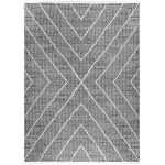 ALLOTAPIS - TAPIS MOTIF ETHNIQUE À FRANGES LAVABLE EN MACHINE DAM GRIS 160X230 - GRIS