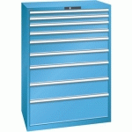 ARMOIRE 9 TIROIRS SÉRIE 12.550-CAPACITÉ 200KG-BLEU CLAIR - LISTA