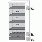 ARMOIRE SÉCURITÉ S-CLASSIC-90 S90.196.090.WDAS GRIS CLAIR
