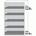 ARMOIRE SÉCURITÉ S-PHOENIX-90 S90.196.120.FDAS GRIS CLAIR - ASECOS