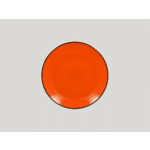 ASSIETTE PLATE ROND ORANGE PORCELAINE Ø 24 CM FIRE RAK