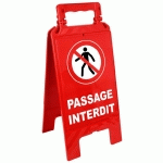 CHEVALET D’INTERDICTION RECTANGULAIRE ''PASSAGE INTERDIT'' 600X275MM -  NOVAP - 4291000