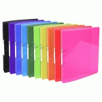 CLASSEUR 2 ANNEAUX 30MM IDERAMA PP - A4 MAXI - COULEURS ASSORTIES - LOT DE 10