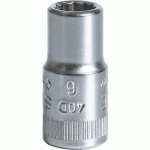 DOUILLE STANDARD 1/4 12 PANS - 6 MM STAHLWILLE