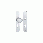 ENSEMBLE SUR PLAQUES ALUMINIUM VERONA PALIÈRE CLÉ I POUR CYLINDRE EURPÉEN FINITION F1 ASPECT ARGENT - HOPPE - 3057361