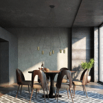 EULUNA SUSPENSION IMBRIA, 6 LAMPES, LONGUEUR 93CM, LAITON