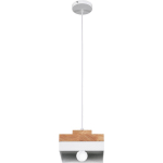 LAMPE SUSPENDUE DE STYLE SCANDINAVE EDDA -BOIS ET MÉTAL BLANC - MÉTAL, BOIS - BLANC