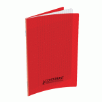 LOT DE 10 - CAHIER CONQUERANT CLASSIQUE AGRAFE 170X220 48P 90G SEYES POLYPRO ROUGE