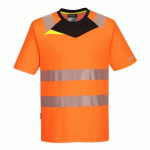 LOT DE 2 - PORTWEST DX413 TEE-SHIRT DX4 ORANGE/NOIR - TAILLE 4XL