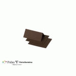 PAQUET DE 25 MARQUE-PLACES POLLEN 85X80MM 210G/M² - CACAO - LOT DE 3
