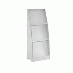 PRÉSENTOIR FIXE MONOBLOC 3 CASES GRIS