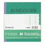 REGISTRE STANDARD EXACOMPTA PIQÛRE ÉCHÉANCIER 2 COLONNES 960 21 X 19 CM