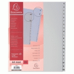 SET DE 20 INTERCALAIRES ALPHABÉTIQUES PP GRIS AZ A4 MAXI - EXACOMPTA
