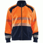 SWEAT ZIPPÉ HAUTE-VISIBILITÉ TAILLE L - BLAKLADER