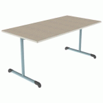 TABLE BANDANA 160X80 T5 DL STRAT POLY. ÉRABLE G. BEIGE/LAGON - MOBIDECOR