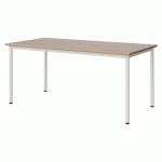 TABLE MALIBU 160X80 T5 4P STRA ALAISÉ ACACIA/BLC 9016
