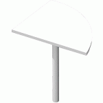 ANGLE BUREAU 90° PIEDS RENFORT MÉTAL FAST 80CM - BLANC