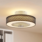LINDBY TAIM VENTILATEUR DE PLAFOND LED, NOIR