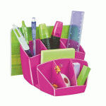 MULTIPOT ET ORGANISEUR DE BUREAU PLASTIQUE CEP GLOSS ROSE