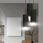 EMIBIG LIGHTING SUSPENSION JONI TISSU RONDE 3 LAMPES NOIR DORÉ