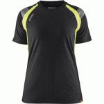 T-SHIRT DE TRAVAIL AVEC DÉTAILS FLUO FEMME - NOIR - S - BLAKLADER