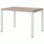 TABLE MALIBU 120X80 T6 SOUDÉ STRA ALAISÉ ACACIA/BLC 9016 - MANUTAN EXPERT