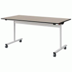TABLE MALIBU RAB. 160X80 T6 DL STRA ACACIA/NOIR BLC 9016 - MANUTAN EXPERT