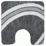 TAPIS DE WC - MICROFIBRE - ANTIDÉRAPANT - CURVE - 55X55CM - GRIS SPIRELLA