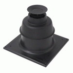 TERMINAL DE CHERMINÉE NOIR POUR FLEXIBLE DE 80 MM - ECONEXT TEN