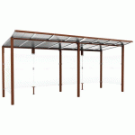 ABRI BUS MODULO 5 M AVEC BARDAGES LATÉRAUX - ASPECT CORTEN - PROCITY