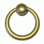 ANNEAU ROND DE DIAMÈTRE 35MM ZAMAK FINITION LAITONNÉ VIEILLI - CADAP - 1007/2V