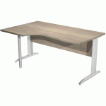 BUREAU GAUCHE PIED L MÉTAL FAST 160 CHÊNE CANADIEN CHROME