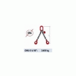 ELINGUE CHAINE 2 BRINS - CROCHETS AUTOMATIQUES - CMU 1600 KG (CLASSE 80)
