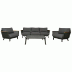 ENSEMBLE MAESTRO 1 TABLE BASSE 1 CANAPÉ 2 FAUT - GRAPHITE - PROLOISIRS