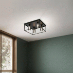 FISCHER & HONSEL PLAFONNIER ISKA AVEC CADRE, À QUATRE LAMPES