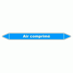 LOT DE 3 - ÉTIQUETTE TUYAUTERIE - AIR COMPRIMÉ - VINYLE LAMINÉ - NFX 08-105 250 X 26 MM